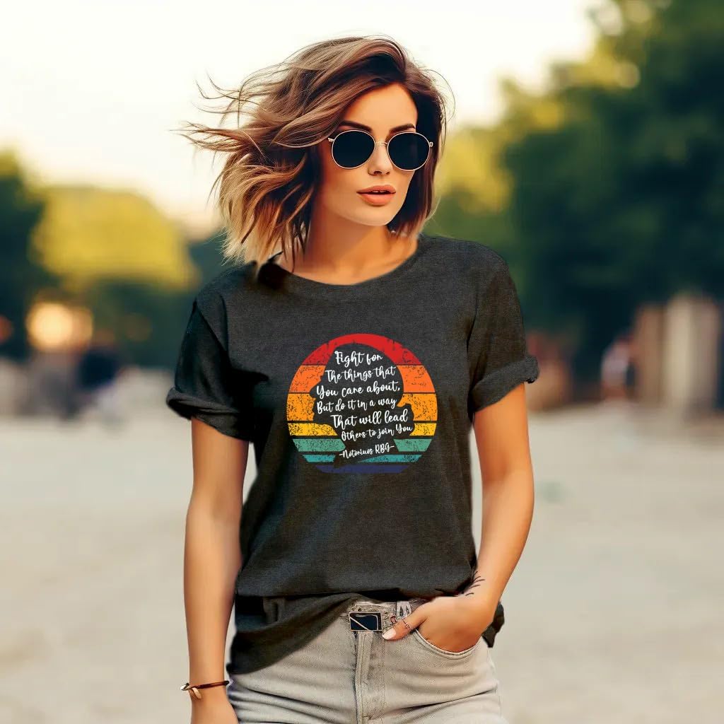 LBP RBG Shirt for Women Ruth Bader Ginsburg Equality T-Shirt RBG Fight for The Things You Care About Tee Tops - Image 3