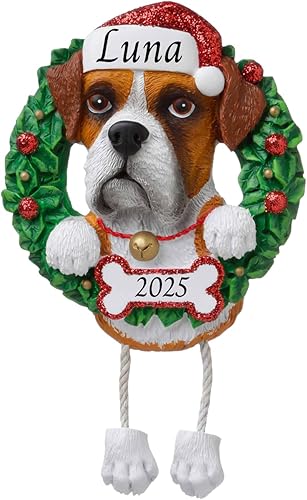 Miniatura 10 de Adornos personalizados para árbol de Navidad 2024 para mascotas – Razas de perros Chihuahua – Adorno personalizado de Feliz Navidad – Recuerdo