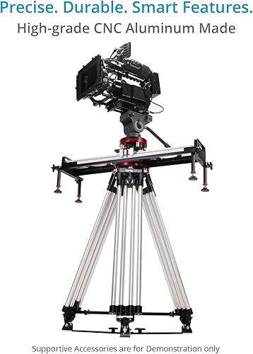 Miniatura 3 de PROAIM Mitchell - Soporte de trípode para cámara resistente con esparcidor. Pies de doble pico, patas de aluminio. Altura 35-66 pulgadas. Carga útil