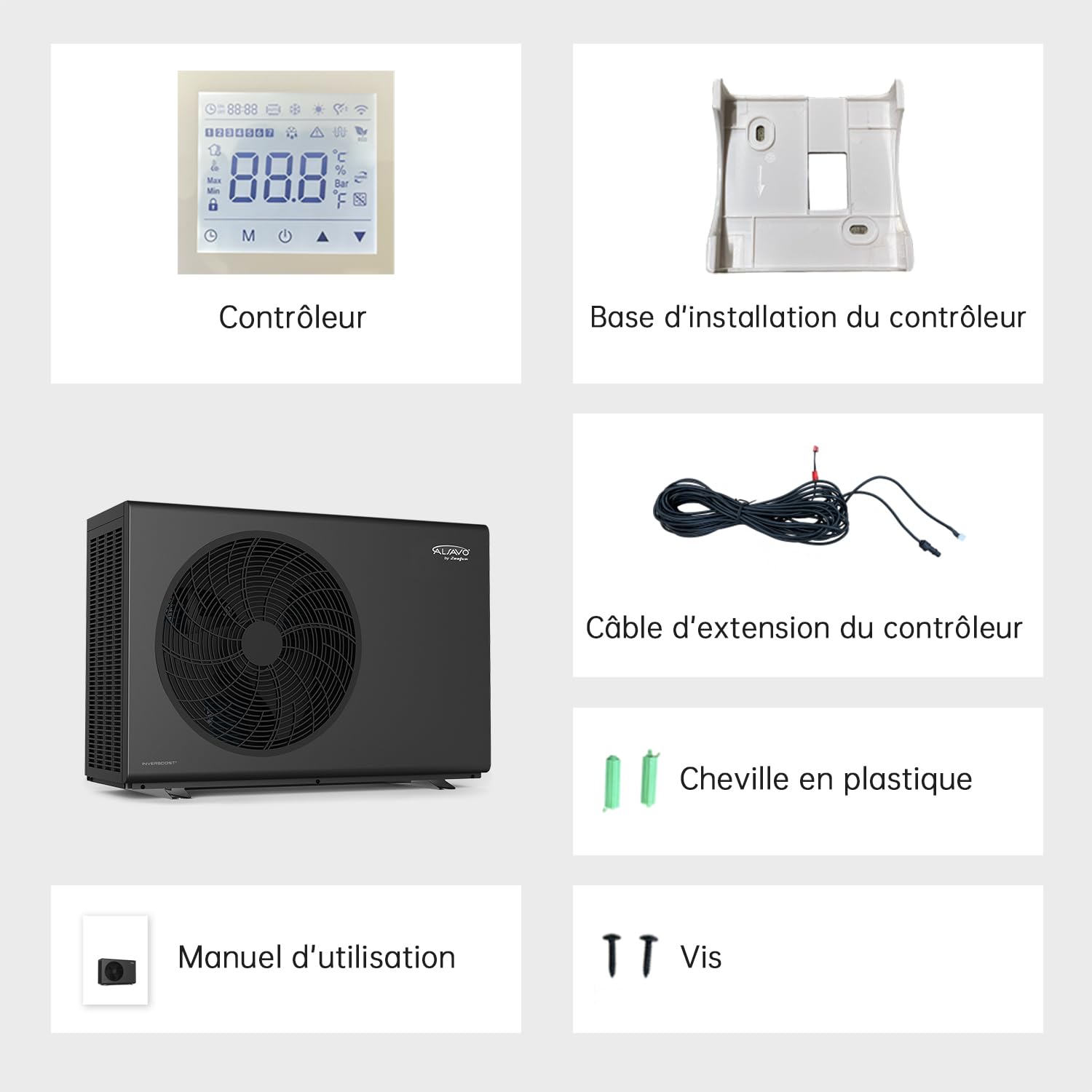 Pompa Di Calore Aria-Acqua Monoblocco R32 10 kW Monofase A+++ | INVERBOOST Technology, Ventola Singola, Riscaldamento, Raffreddamento, Acqua Calda Sanitaria