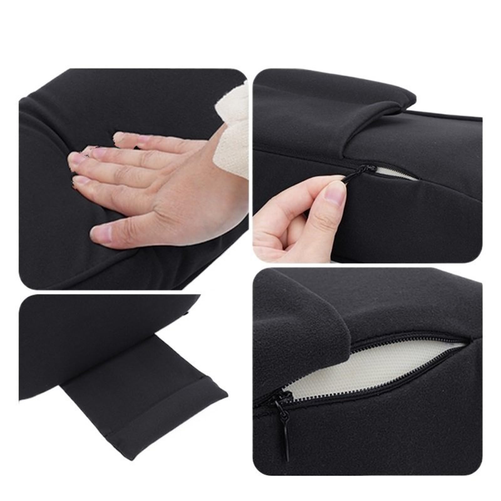 Cuscino Poggiatesta Auto Cuscino di supporto lombare per poggiatesta 'auto Comodo cuscino per la vita(Lumbar-grey-2PCS)