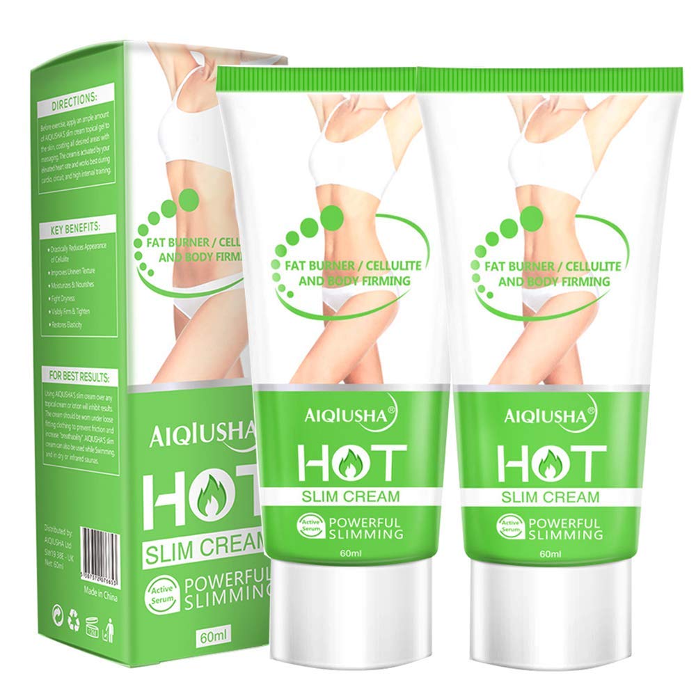 Hot Cream, Cellulite Slimming & Firming Cream, Abdominal Fat Burner, Deep Tissue Massage and Muscle Relaxant for Shaping Waist, Abdomen and Buttocks(2 Pack)