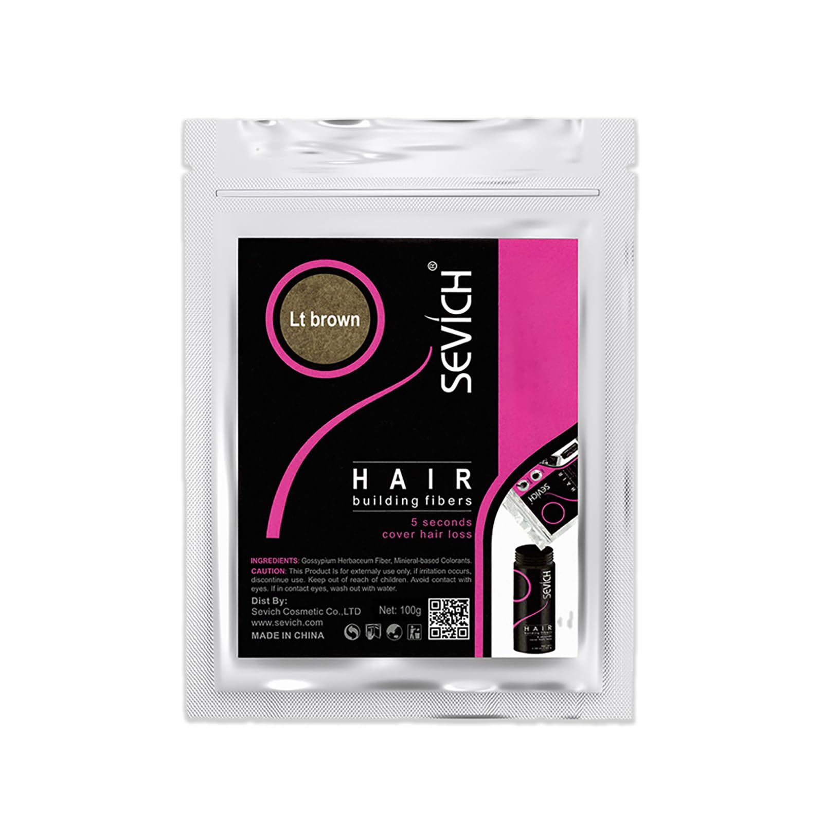 Streuhaar  Für Dünner Werdendes Haar, Schütthaar Für Einen Authentischen Look, Haarverdichtung Kaschiert Haarausfall in 15 Sek Frauen/Männer 100g Nachfüll-Fasern