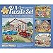 Bits and Pieces - 4-in-1 Multi-Pack - 300 Piece Jigsaw Puzzles for Adults-Each Measures 16