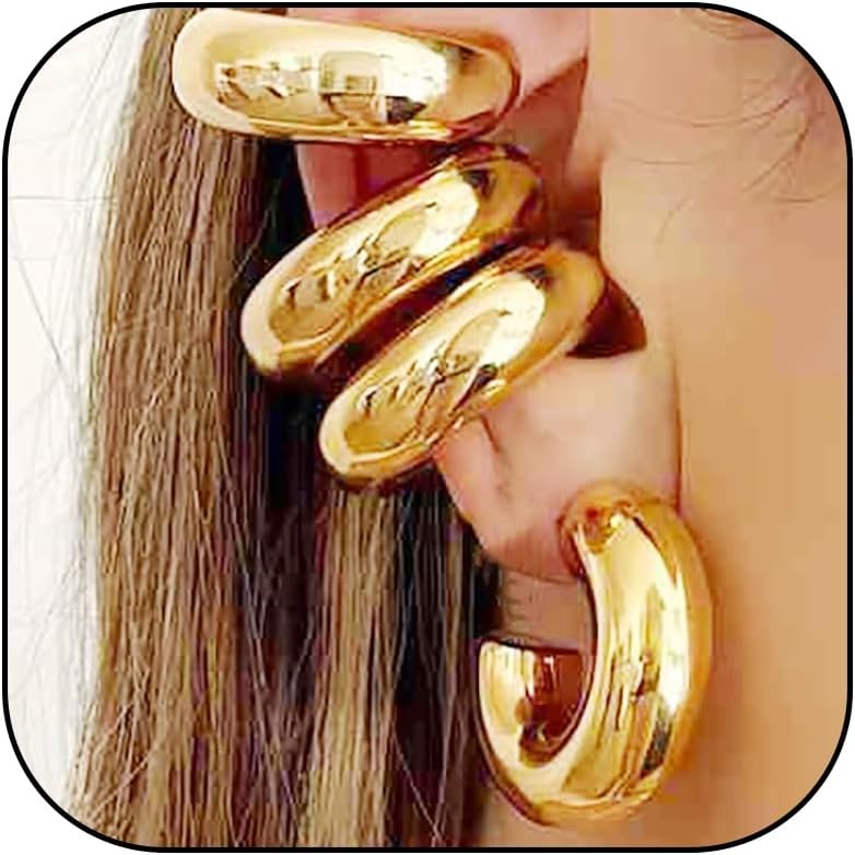 Long tiantianEar Cuff Earrings for Women Chunky Gold Ear Cuff Silver Clip On Earrings Cartilage Earrings Huggie Hoop Earrings Wrap Ear Cuffs Non Pierced Jewelry