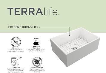 Catalina Farmhouse Apron Front Fireclay 27 in. Single Bowl Kitchen Sink in White