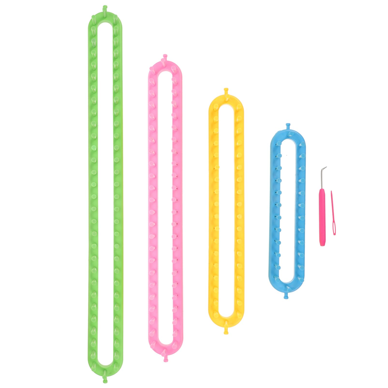 VILLCASE Scarf Knitting Loom Machine Rectangle Plastic Loom Knitting Kit for Adults Supplies