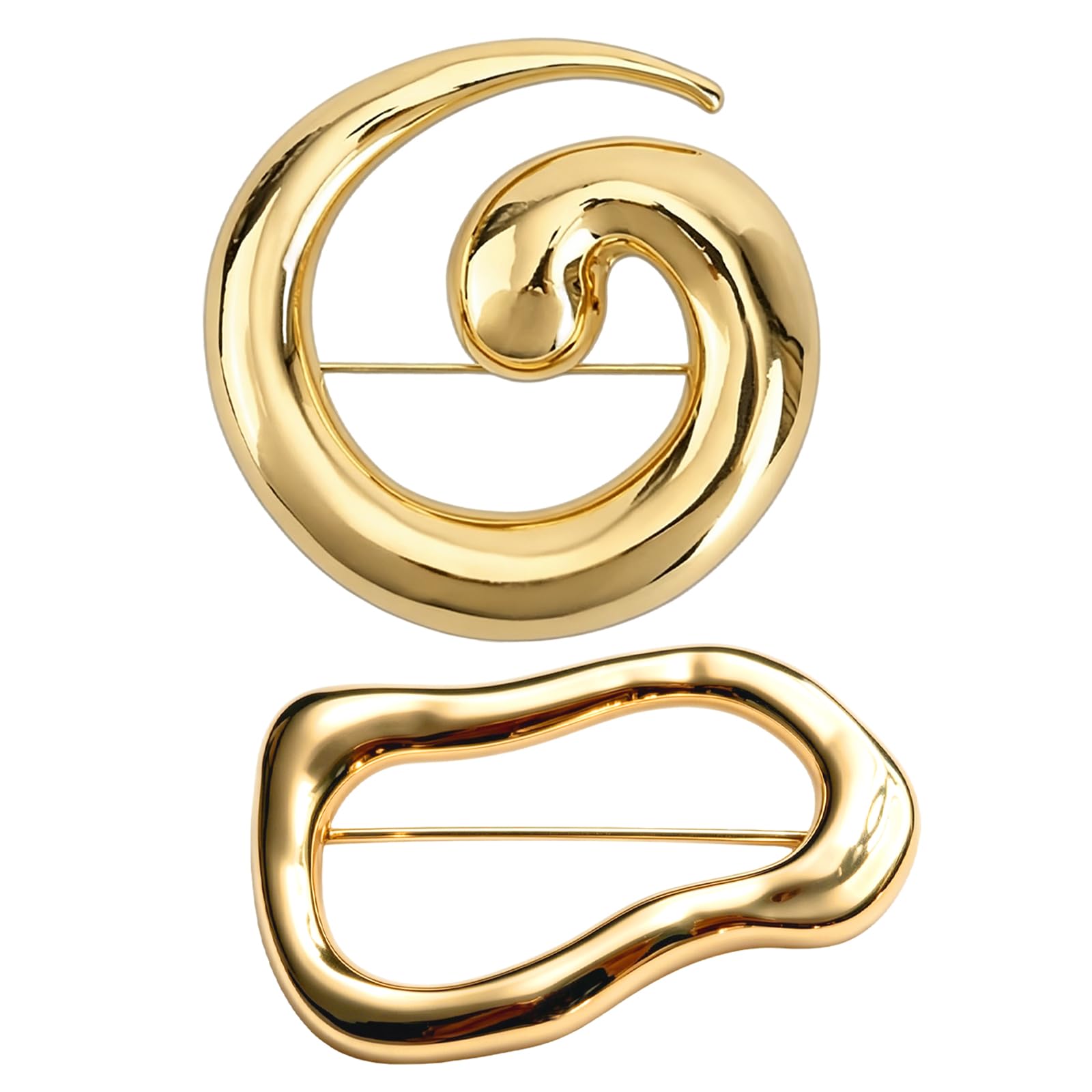 2 Pcs Brooch Pin for Womens, Round Snail Brooches for Women Brooch Woman Saree Womens, Pins Women Brooches Men, Women's Daily Dress Suit Shirt Ceremony Clothes Bags-image-45