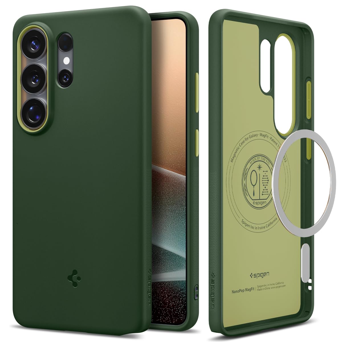 Spigen Nano Pop MagFit für Samsung Galaxy S26 Ultra Hülle [Zweifarbiges Design] Stylisch Dünn Staubfrei Case Handyhülle, Kompatibel mit MagSafe -AVO Green