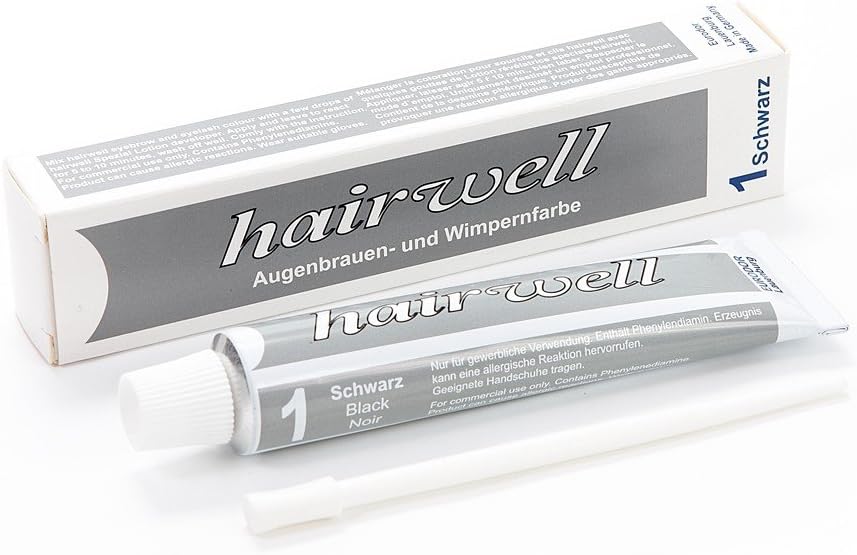 Hairwell Professional Eyelash/Eyebrow Tints black used with hd brows