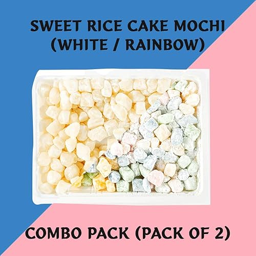 Miniatura 2 de BOX OF LIFE Mochi Sweet Rice Cakes Combo Set - Arco iris, blanco (paquete de 2)