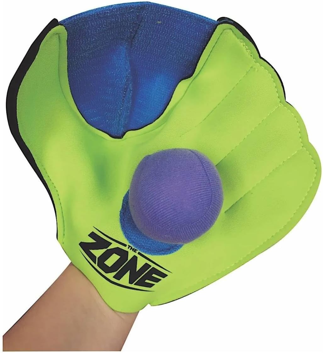Palos Sports The Zone - Safe Catch Gloves, for Kids and Youth, Easy Catch for Beginnners, Confidence Building for New Players - Set of 6 Gloves and Balls