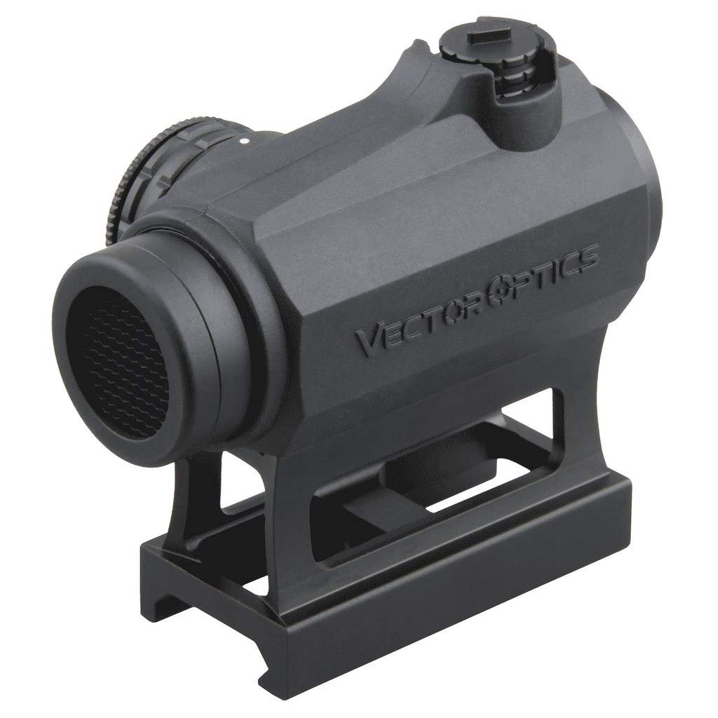 Vector Optics Maverick 1x22 Rubber Armed Tactical Compact Light Weight Red Dot Sight with 1 MOA per Click, Red Illuminated Reticles, 11 Levels of Illumination, Picatinny QD Riser Mount