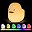 UNEEDE Voice Control LED Benson Night Light, Cute Duck Animal Silicone Nursery Night Light Rechargeable Table Lamp Bedside Lamp with Touch Sensor for Baby Girls Women Bedrooms, Living Room