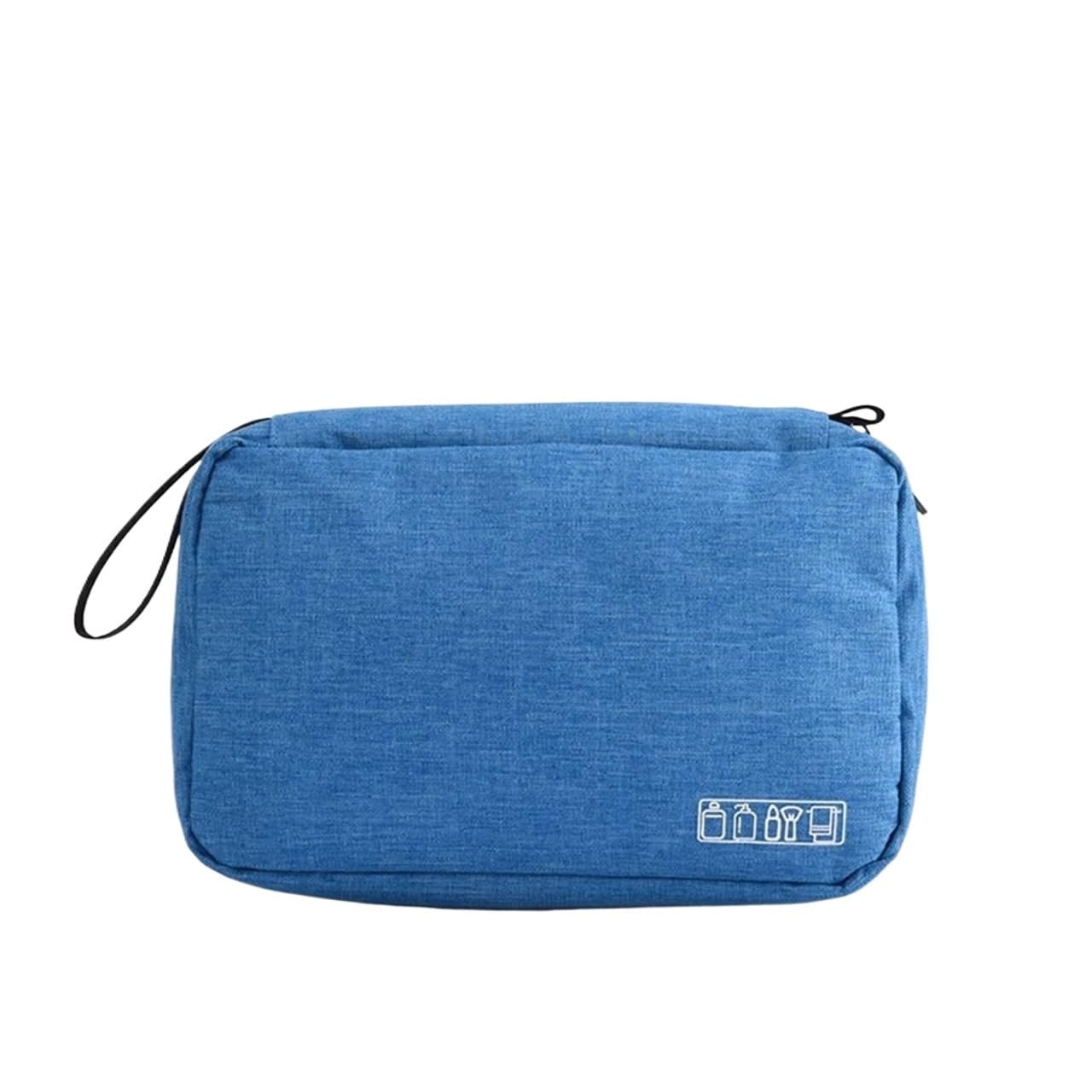 Neceser Bolsa de cosméticos Colgante for Hombre y Mujer, Organizador de Viaje multifunción, Neceser, Bolsa de Almacenamiento de Maquillaje, Bolsa de Maquillaje Plegable for Esteticista(Lake Blue)