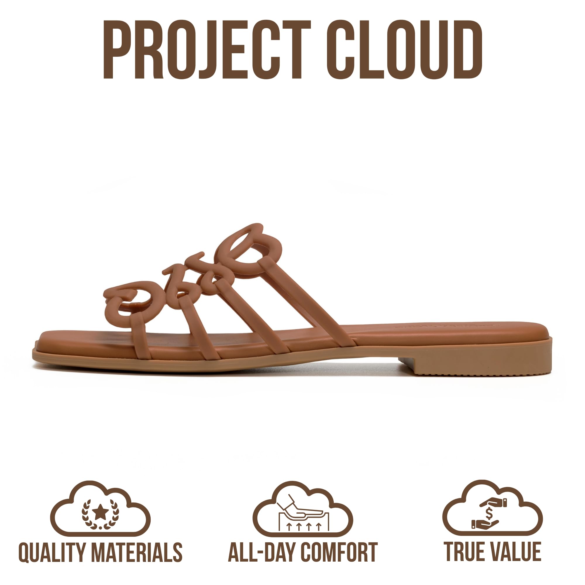 Project Cloud Womens Sandals with Memory Foam - Eco Crafted Leather Sandals for Women 2026 - Flats - Non Slip & Comfortable Sandals Women (Lisa) — view 2