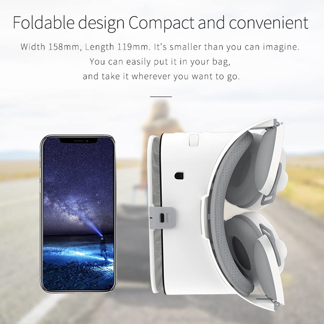 Occhiali VR, Visore Realtà Virtuale, Cuffie 3D VR Compatibile con Tutti Gli, Lente Regolabile per Film e Giochi 3D, per iPhone 13 Pro Max/13 Pro/13/12/11, per Samsung Galaxy S21, Huawei, Xiaomi