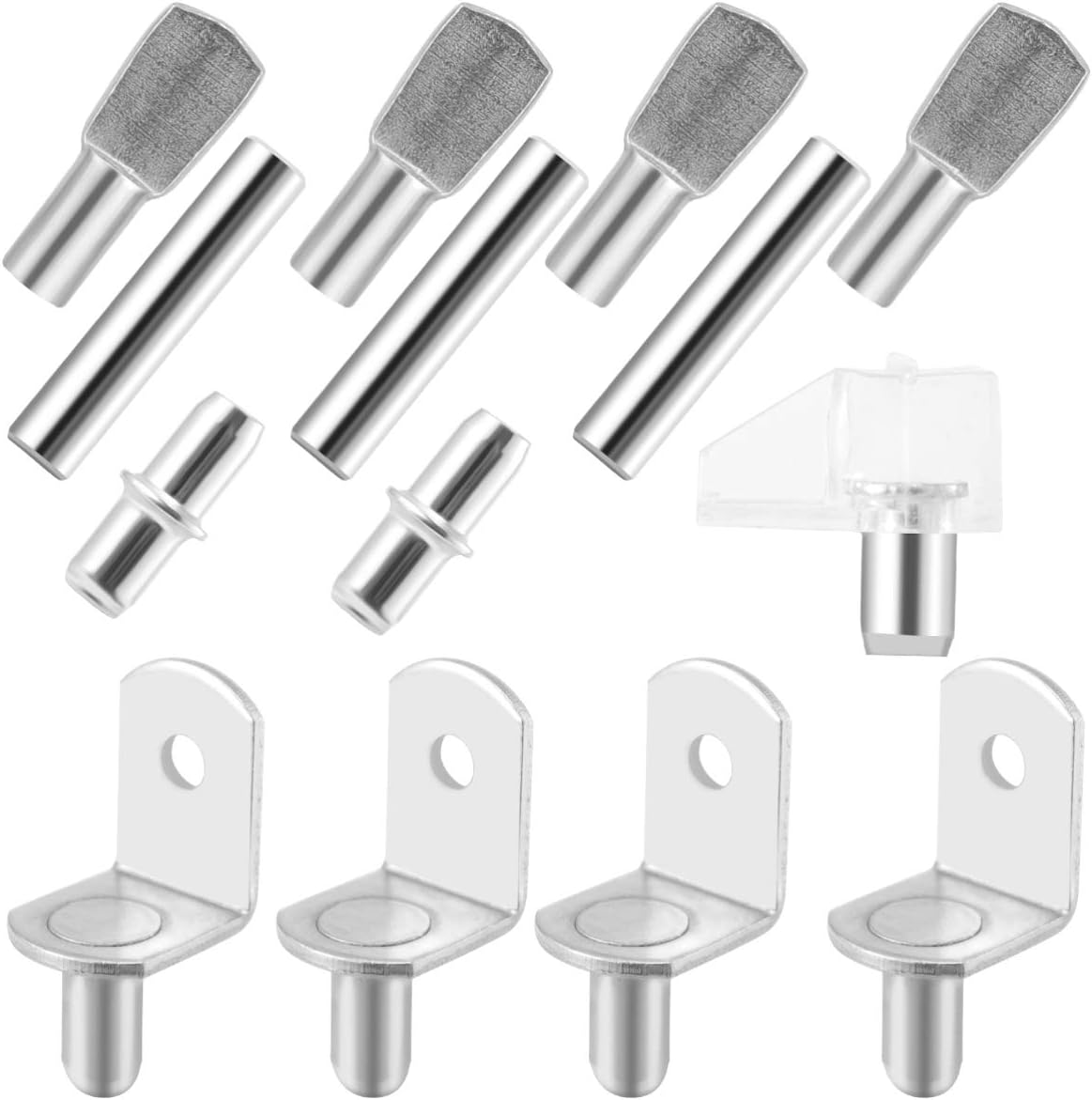 VILLCASE 50pcs Shelf Support Pegs Metal Bracket Pins for Cabinet Furniture Closet and Wardrobe Storage Easy Installation Smooth Finish Versatile Use