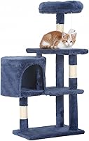 PayLessHere 36in Cat Tree Tower with Scratching Post, Condo & Furry Toys - Navy Blue Activity Center for Indoor Cats