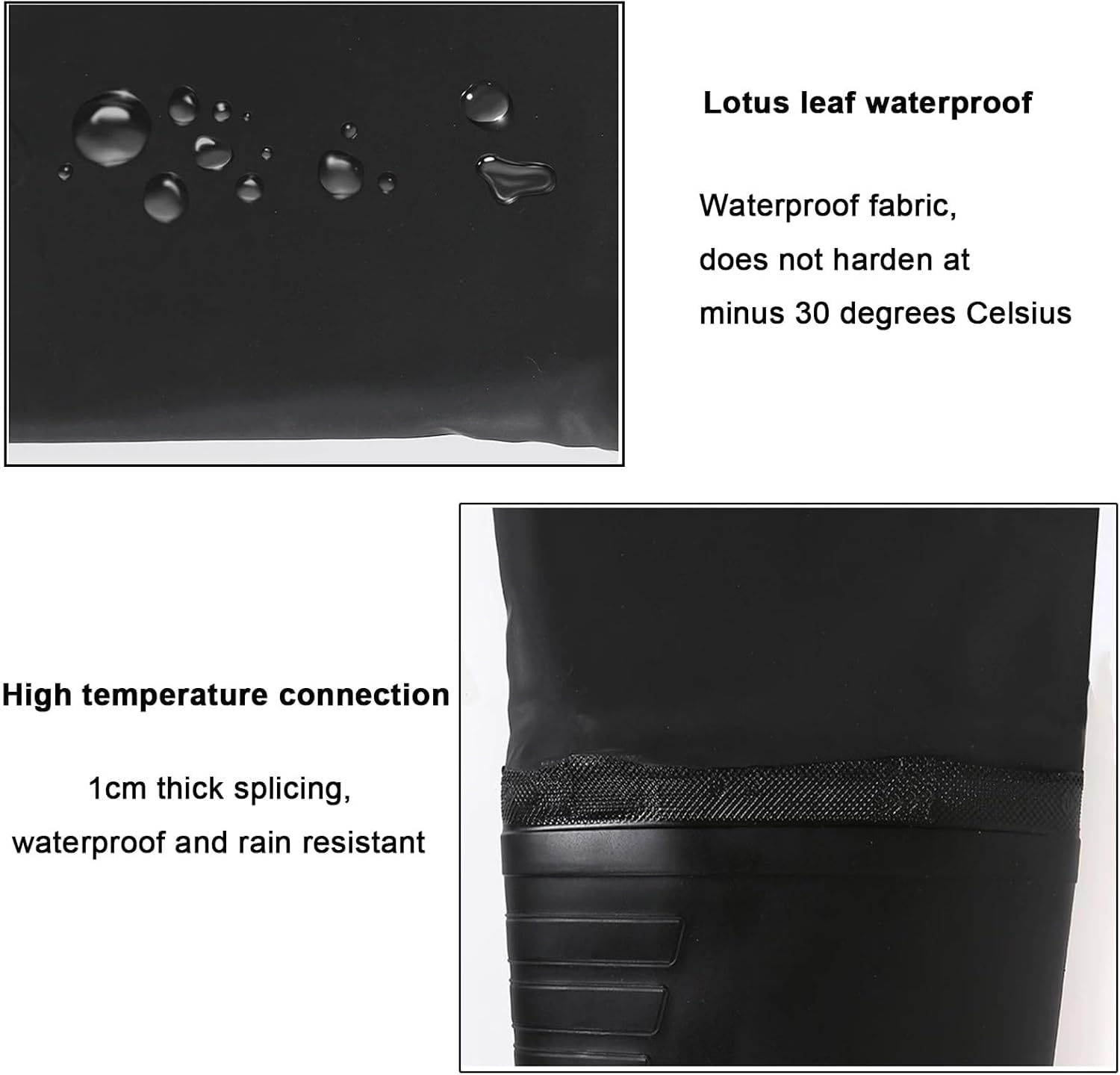 Podwodne Wyściełane wodery wędkarskie 85 cm Wodery wędkarskie z koronką i regulowaną klamrą Buty do wody z PVC(40 EU)