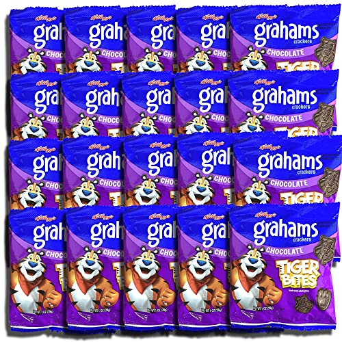 Tiger Bites Grahams Crackers Curated by Tribeca Curations | 1 Ounce (Chocolate, Pack of 20)