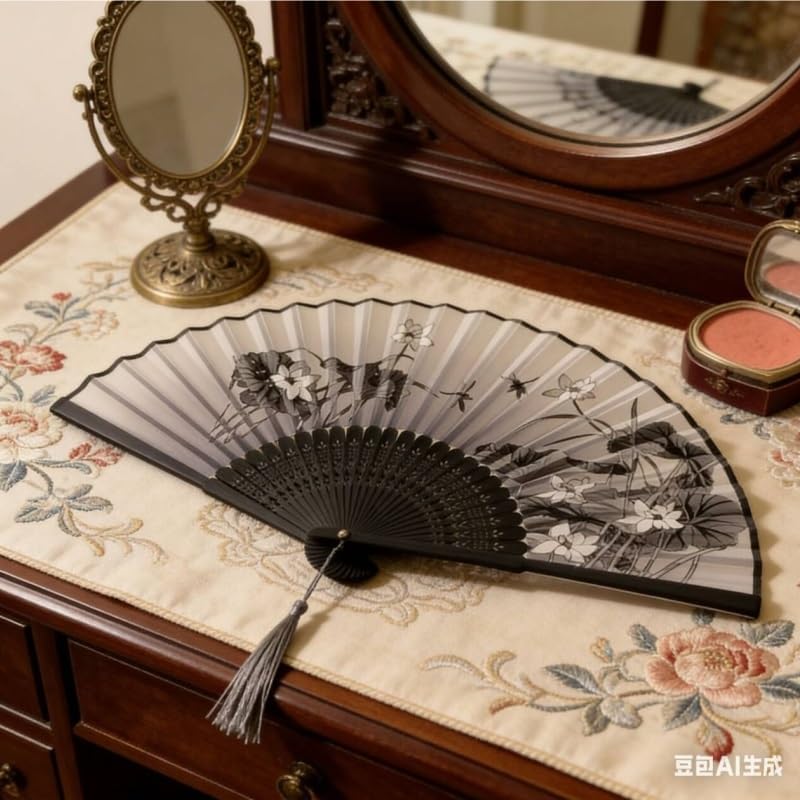 Ink Wash Folding Fan Ancient Accessories Portable Daily Use