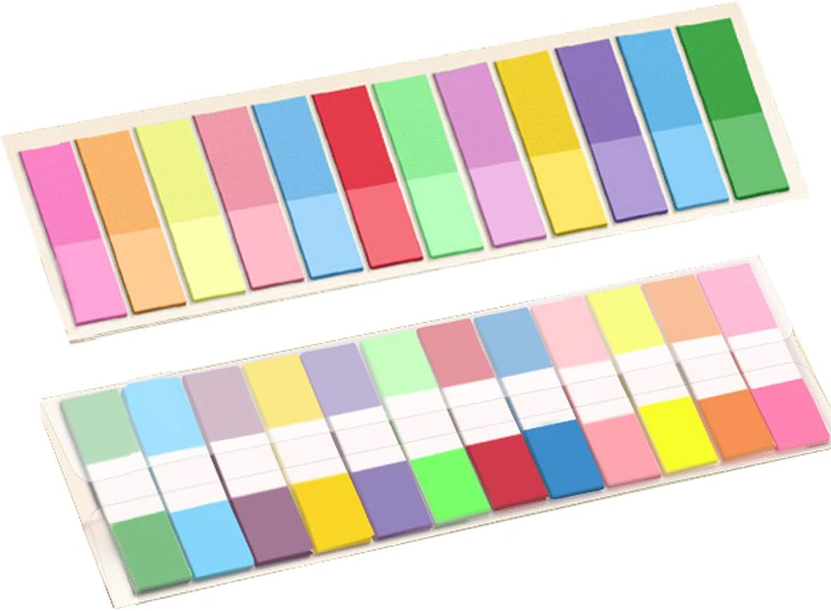 Index Tabs, 12 Color Writable and Repositionable Flag (480 Pcs)