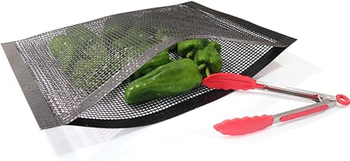 Miniatura 5 de Bluedrop Bolsas de malla grandes para barbacoa, antiadherentes, para hornear, para barbacoa, herramienta de picnic al aire libre, 11.8 x 15.7 in,