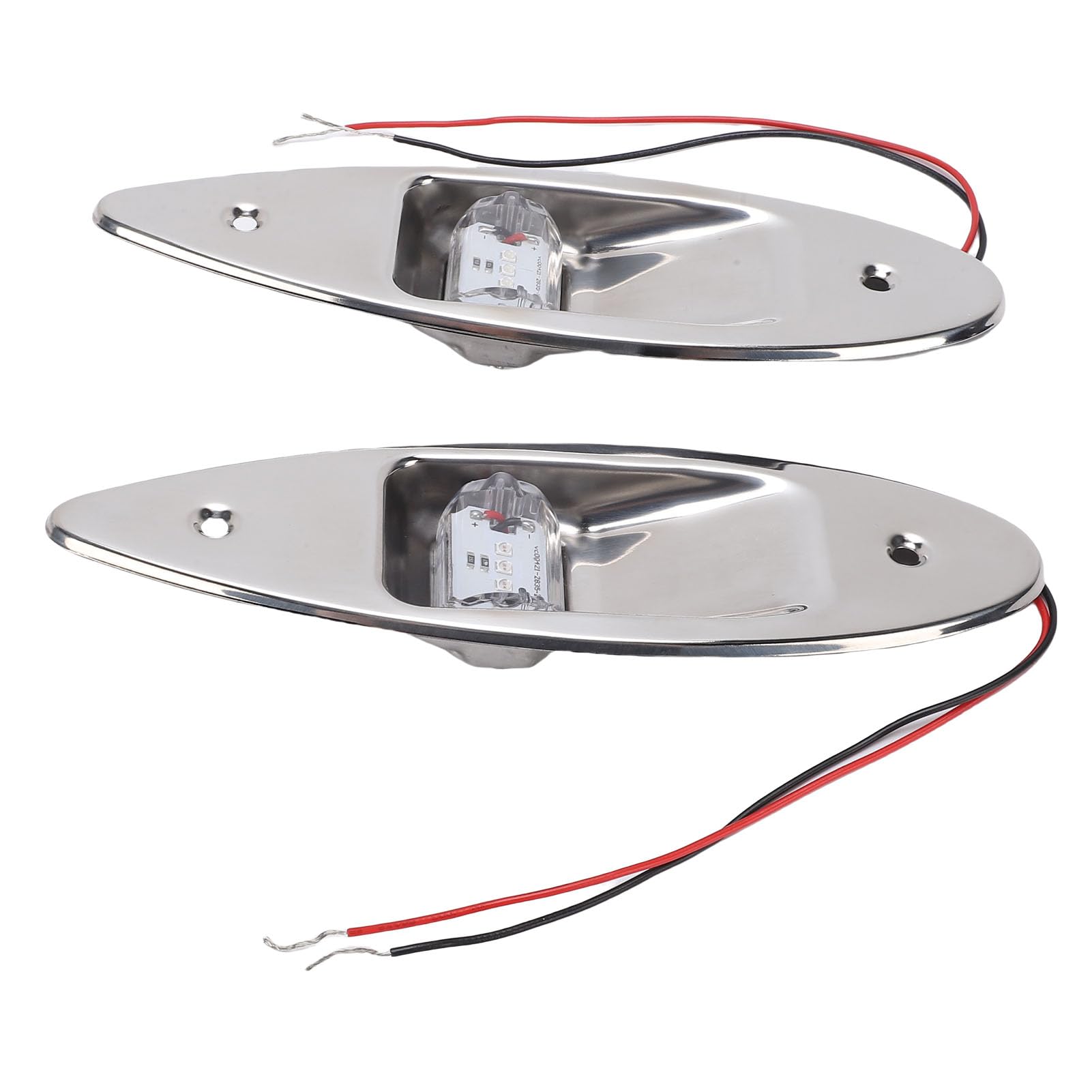Generic Czerwone, Zielone światła Nawigacyjne LED do łodzi, Wodoodporna ze Stali Nierdzewnej Lampa w Kształcie łezki w Kształcie łuku Morskiego do Jachtu, Odporna na Zużycie, widoczność