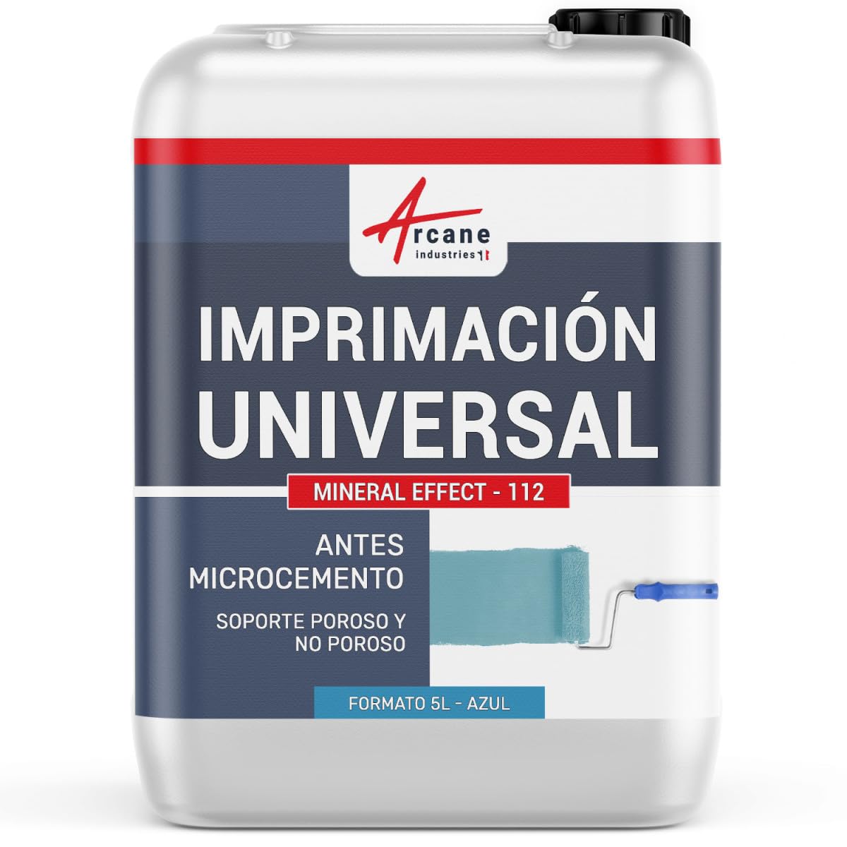 Imprimación Universal para Soportes Porosos y No Porosos 5 L | Altísimo Agarre en Soportes Porosos y No Porosos, Aspecto Granulado, Limita el Burbujeo - Arcane Industries