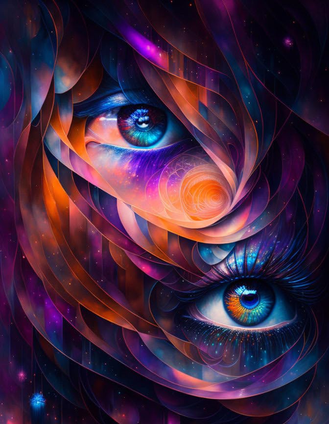 Peinture murale émotion hypnotisante SERENDIPITP art sur toile