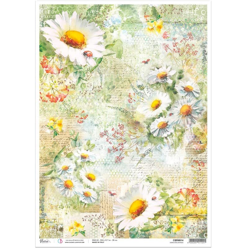 Ciao Bella Papel de Arroz A3 Daisies & Ladybugs 30,6x42,7cm