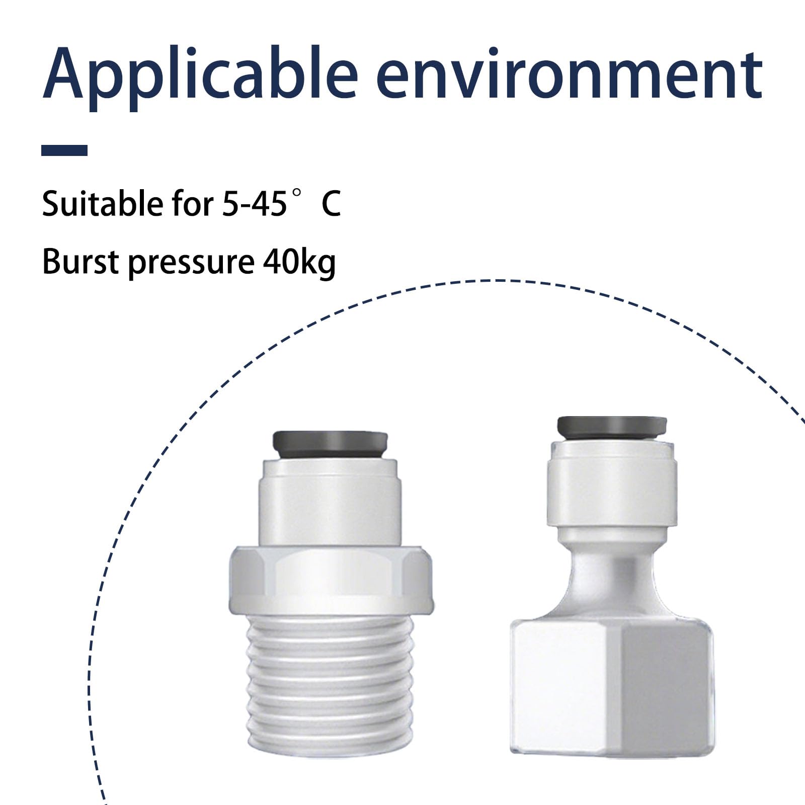 Conector rápido de ósmosis inversa, adaptador de filtro de agua para rosca macho/hembra