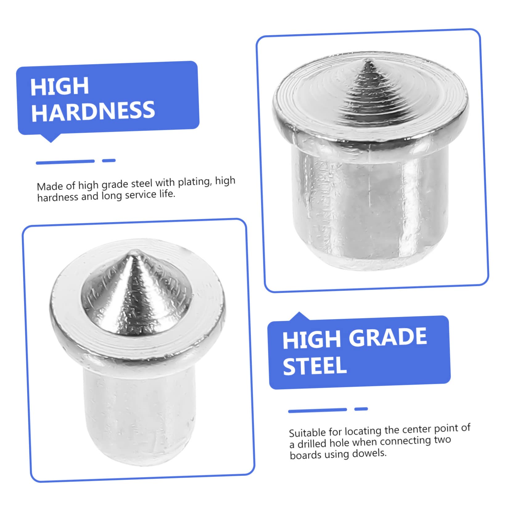 SOLUSTRE 3 Sets Woodworking Dowel Pins Assortment Round Transfer Plug Craft Steel Tool