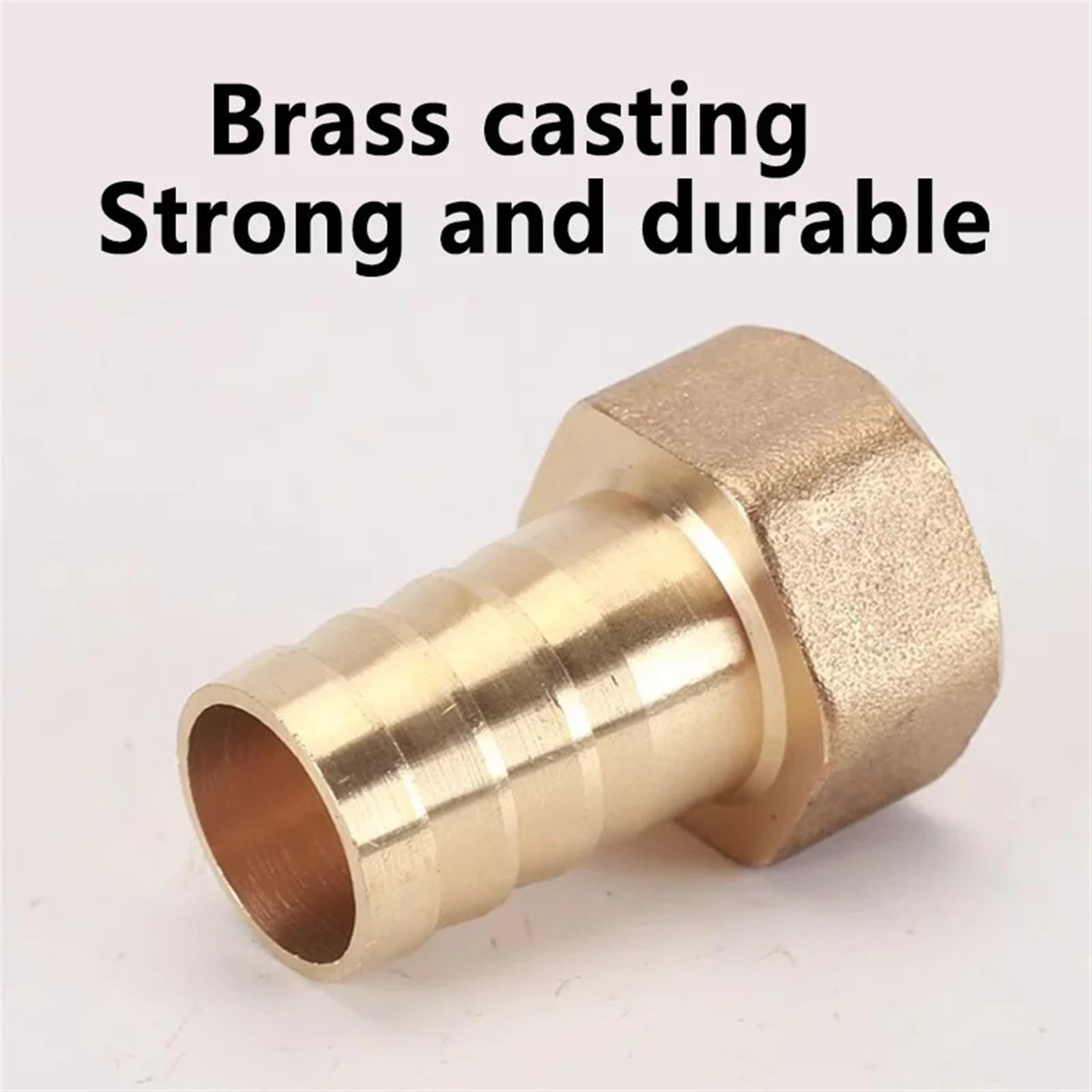 Racores de empalme con espiga de latón, Adaptador de conector pagoda cola manguera hembra BSP latón, 4-16mm, 1/8-1/2 pulgadas, paquete 20(Barb 16mm-1i2)
