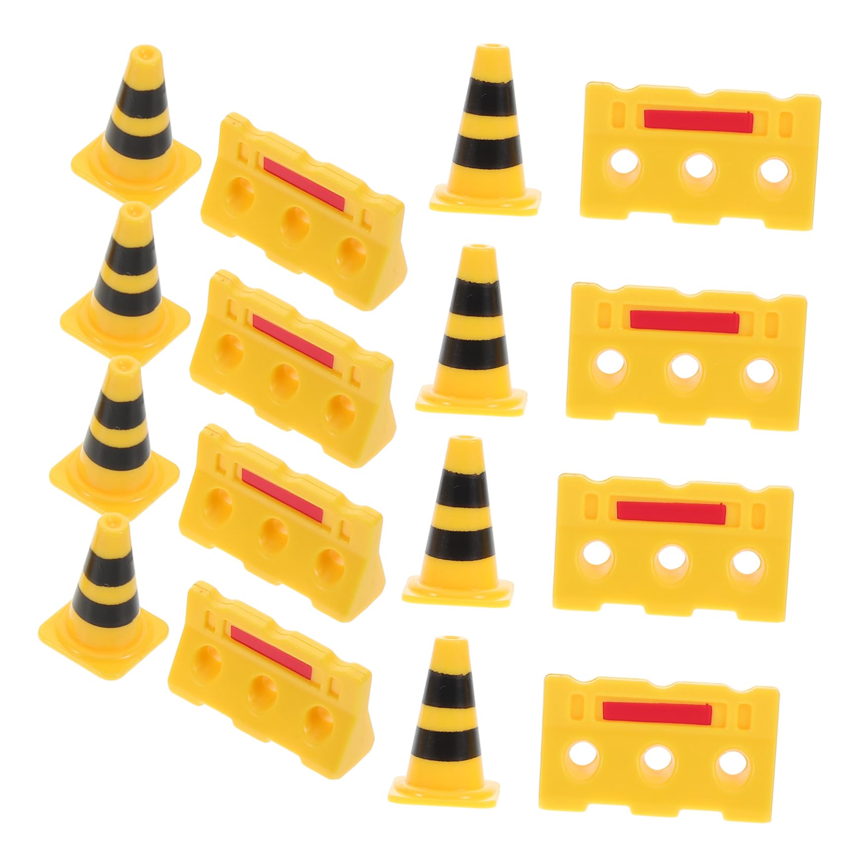 HANABASS 1 Set Cognitive Mini Traffic Signs Mini Construction Cones Traffic Signs Plastic