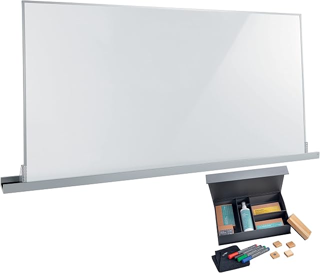 SIGEL MUB05 Meet up Bundle for agile work, 1 x portable whiteboard (90 x 180 cm), 1 x wall track, 1 x toolbox