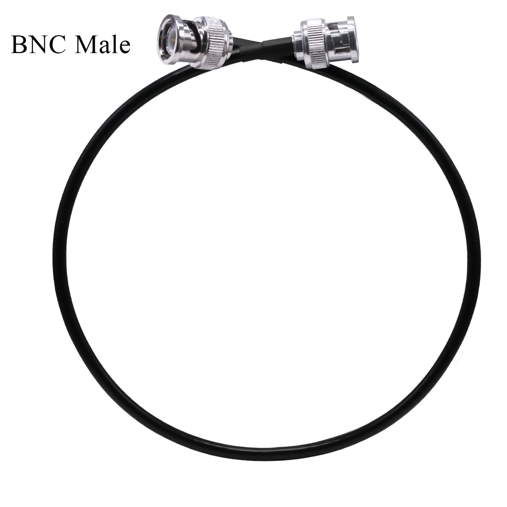 TUOLNK Cavo ponticello da BNC maschio a BNC maschio RG58 Cavo coassiale radio CB a bassa perdita da 20 pollici (50 cm) Cavo di prolunga per antenna WiFi BNC per radio HAM Confezione da 2