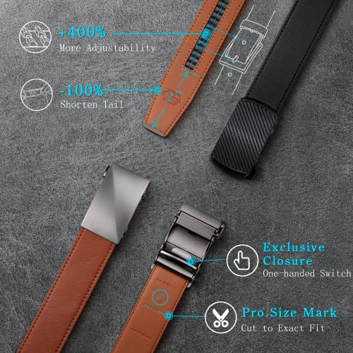 Zitahli Ratchet Belts for Men,Adjustable for Gift mens belt Leather For Dress and Casual Trim to Fit,Men's Accessories2