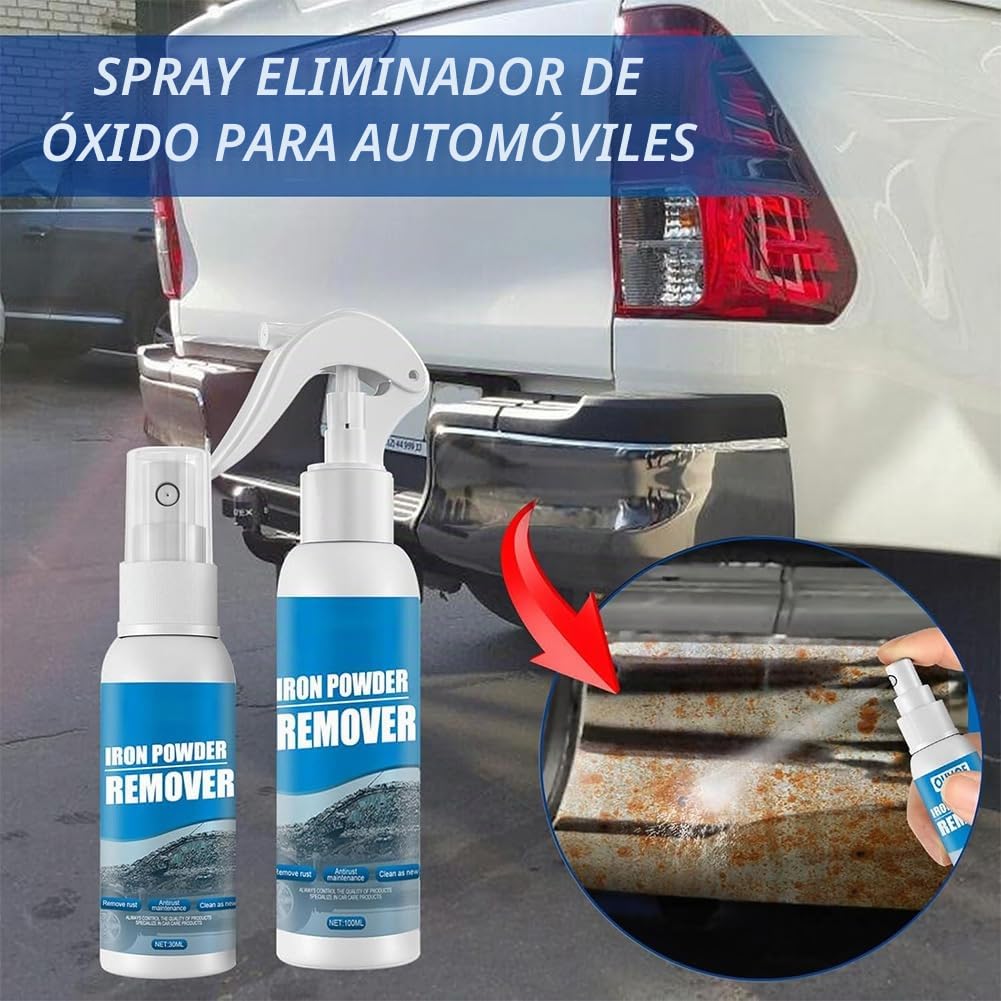 Multi-Functional Quick-Acting Rust Removal Spray, Portable Rust Remover Spray for Metal, Iron Powder Remover Sprays, Fast-Acting Formula & Easy Application, for Cars Metal Surfaces (100ml*3pcs)