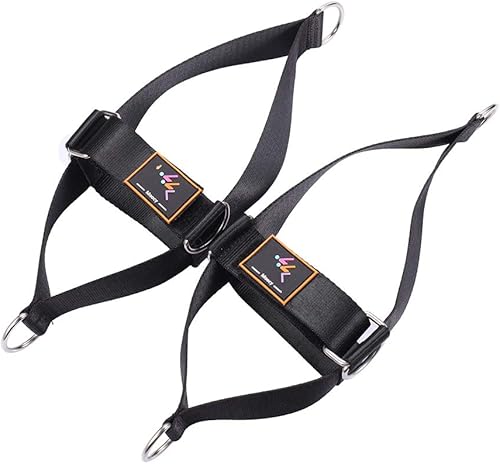 Miniatura 3 de MOOCY Paquete de 2 correas de pie para máquina de cable, accesorios de fitness, correas de tobillo, glúteos, retroceso, ejercicio de pierna