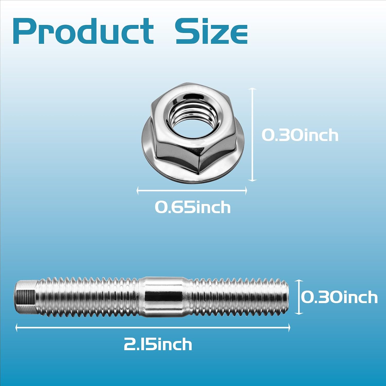 03133 Exhaust Stud Kit – M10-1.5 x 62mm, Direct Replacement for Select Vehicles, 6-Piece Durable Upgrade