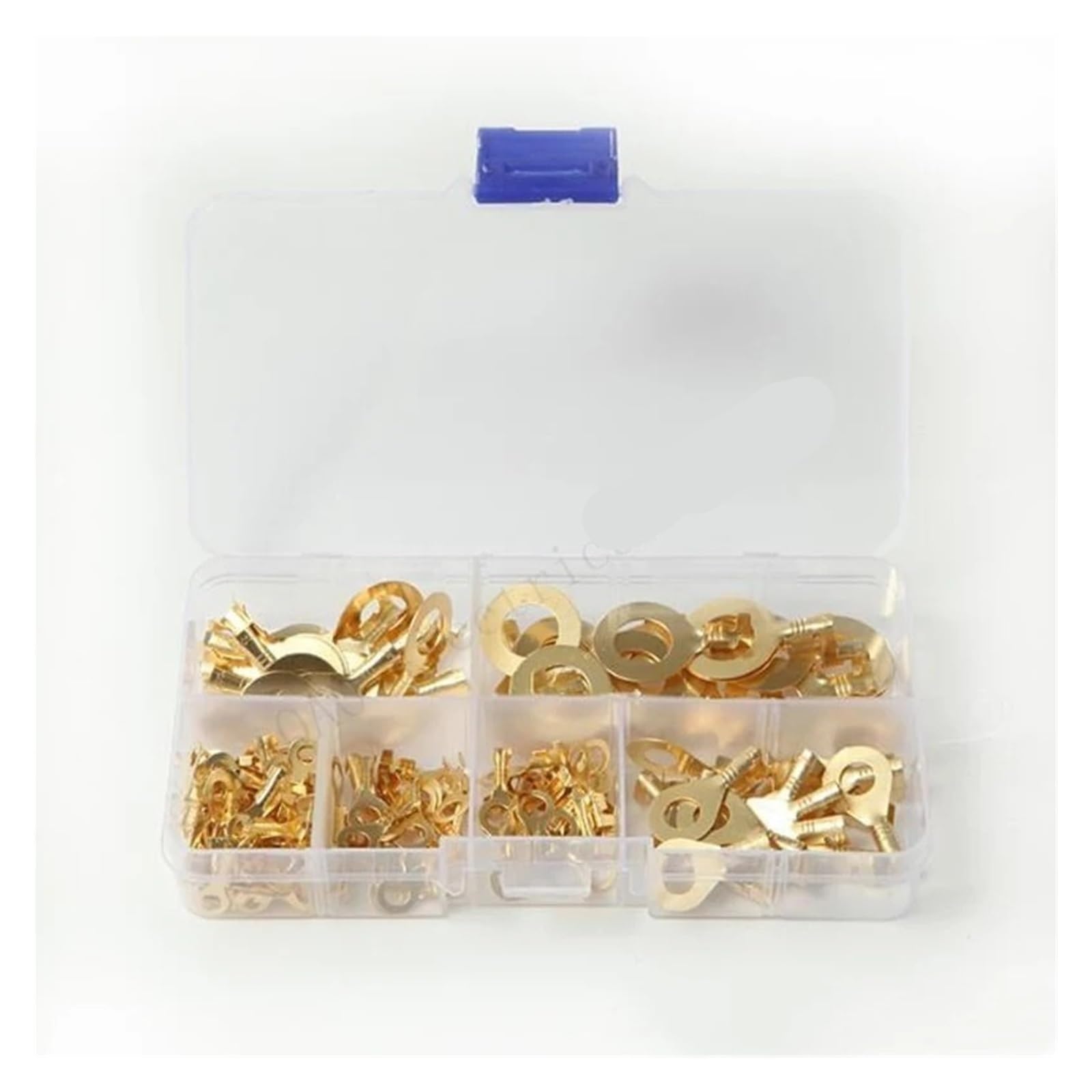 LTRAJUYNH 150PCS Ring Lug Terminals Electrical Wire Connectors Non-insulated Crimp Terminal Assortment M3/M4/M5/M6 with Box