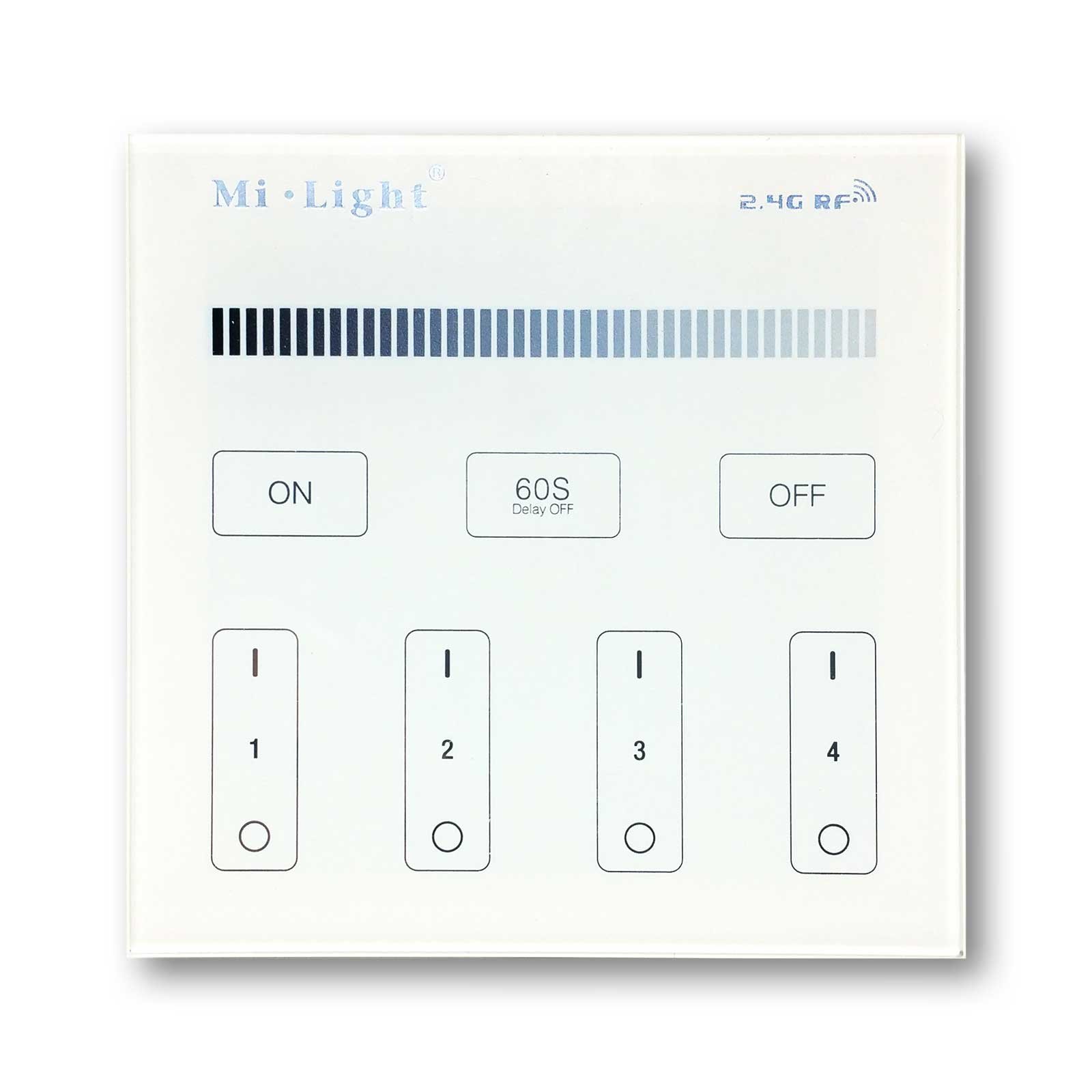 2,4G 4-Zonen LED Dimmer Funk-Touch-Panel T1 für Wohnzimmerszenarien mit Smart-Wandmontage und AC180-240V

2,4G 4-Zonen L