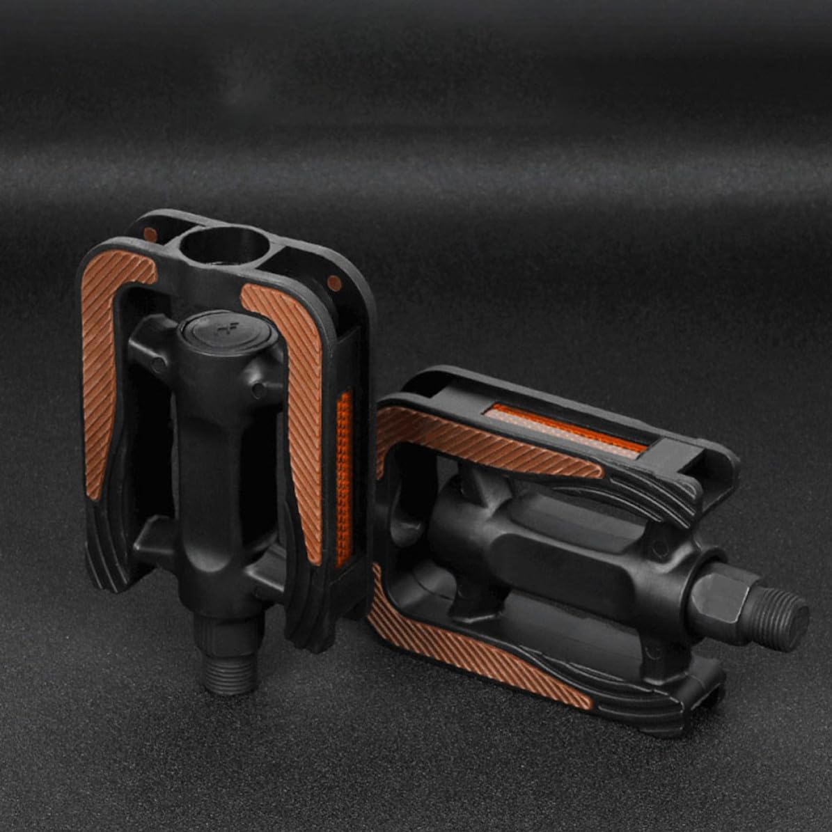 Pedali Bici Antiscivolo Doppio Grip, Cuscinetto Sigillato Nero | Coppia, Struttura in Plastica e Acciaio, Impermeabili, per Mountain Bike e Uso Quotidiano