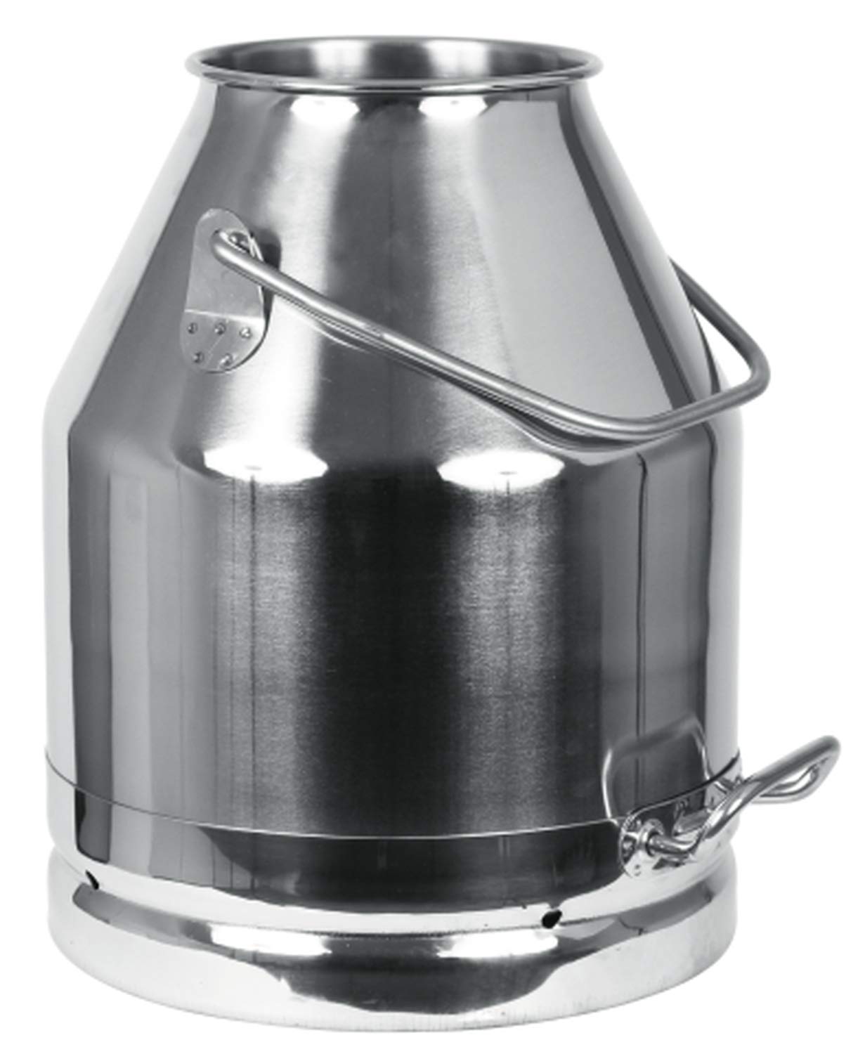 Kerbl Secchio per mungitura in acciaio inox, 25 l, tipo D