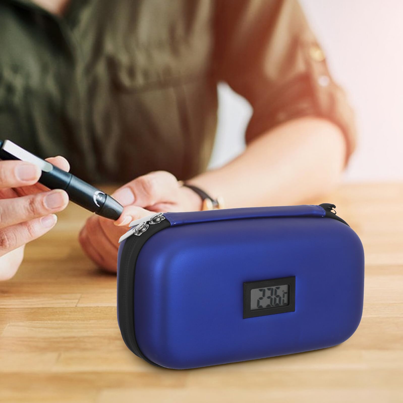 Estuche Insulina con para Pantalla Portátil Refrigerador Digital de Material Eva con Capa de Aislamiento, Adecuado para Viajes y Almacenamiento Seguro