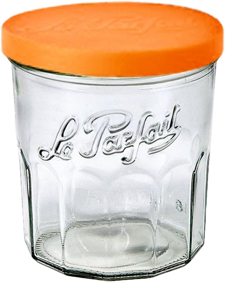 Le Parfait Jam Pot - 324ml Faceted French Working Glass w/Snap Cover, 11oz (Pack of 8)