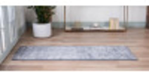 Miniatura 6 de Unique Loom Portland Collection - Alfombra Albany (2 pies 2 pulgadas x 8 pies, color azulgris)