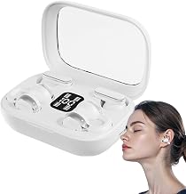 Headphones with Clip, 2 in 1 Earphones with Ear Mount, Comfortable Waterproof Sport Headphones for Men Women Outdoor with | Écouteurs sans fil 2 en 1 à clip pour Entraînements Course à pied Gym Extérieur Réunions Téléphone Hommes